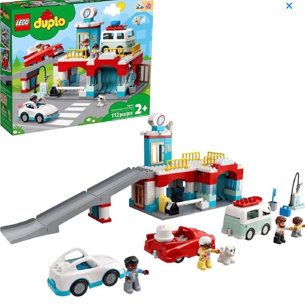 LEGO Duplo Car Parking Garage and Car Wash Set